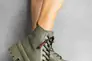 Женские ботинки кожаные весна/осень хаки OLLI К-2-200 Фото 1