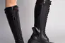 Сапоги женские кожаные черные с петелькой на заднике демисезонные Фото 1