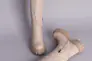 Чоботи-труби жіночі шкіряні молочного кольору зимові Фото 9