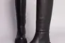Чоботи-труби жіночі шкіряні чорного кольору демісезонні Фото 9