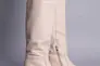 Сапоги-трубы женские кожаные молочного цвета демисезонные Фото 1