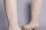 Сапоги-трубы женские кожаные молочного цвета демисезонные Фото 7