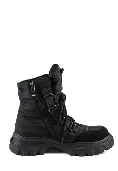 Ботинки зимние женские Prima D'arte 1616-F801-1 черные фото 2 — интернет-магазин Tapok