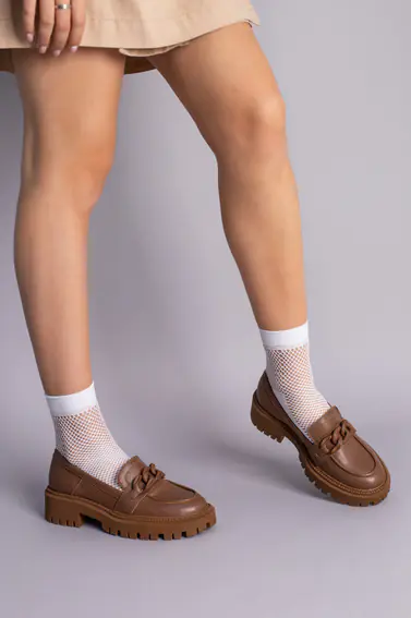 Туфлі жіночі шкіряні рудого кольору фото 1 — інтернет-магазин Tapok