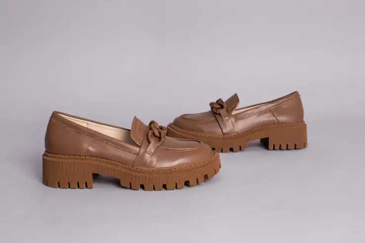 Туфлі жіночі шкіряні рудого кольору фото 6 — інтернет-магазин Tapok