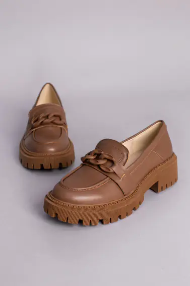 Туфлі жіночі шкіряні рудого кольору фото 8 — інтернет-магазин Tapok