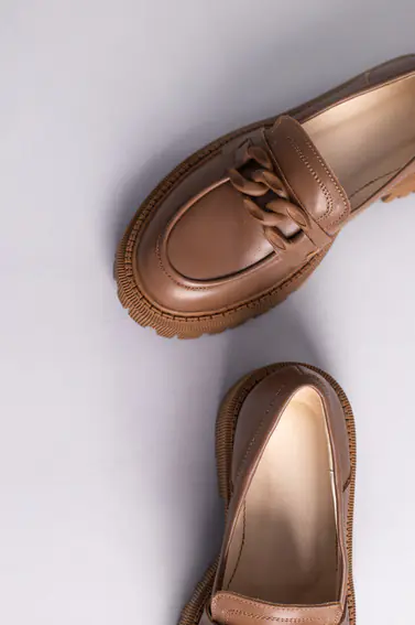 Туфлі жіночі шкіряні рудого кольору фото 10 — інтернет-магазин Tapok