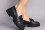 Туфли женские кожаные черного цвета Фото 8