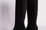 Чоботи-труби жіночі замшеві чорні на невеликому каблуці Фото 7