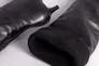 Чоботи-труби жіночі шкіряні чорні на невеликому каблуці Фото 8