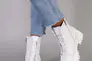 Ботинки женские кожаные белые на низком ходу Фото 3