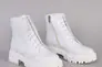 Ботинки женские кожаные белые на низком ходу Фото 8