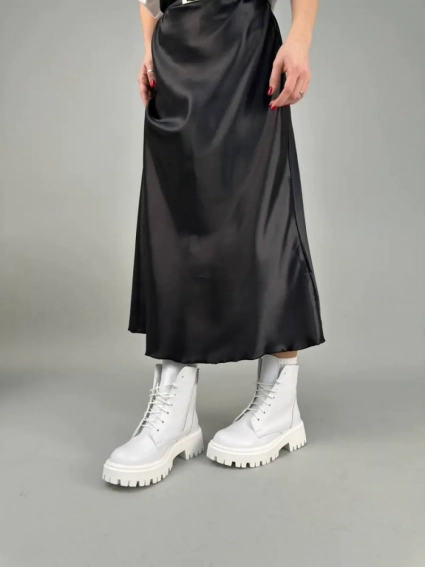 Ботинки женские кожаные белые на низком ходу фото 12 — интернет-магазин Tapok