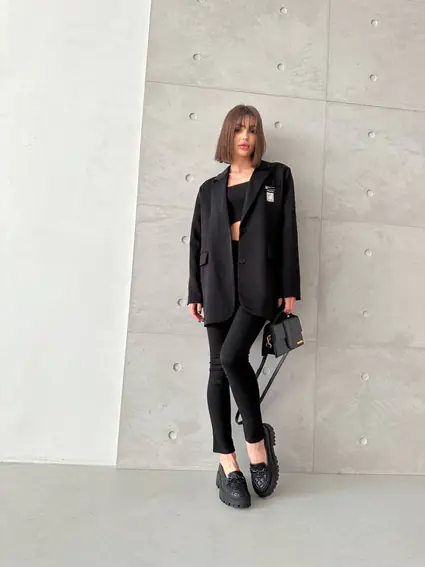 Лоферы женские кожаные стеганые черные фото 5 — интернет-магазин Tapok