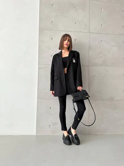 Лоферы женские кожаные стеганые черные фото 7 — интернет-магазин Tapok