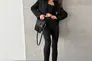 Лоферы женские кожаные стеганые черные Фото 8