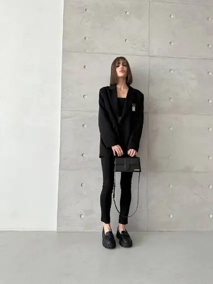 Лоферы женские кожаные стеганые черные фото 11 — интернет-магазин Tapok