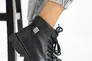 Жіночі черевики шкіряні весна / осінь чорні Milord 1070 на байку Фото 1
