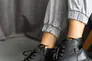Женские ботинки кожаные весна/осень черные Milord 1070 на байке Фото 2