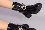 Ботинки женские кожа наплак черные со съемными кольцами демисезонные Фото 6