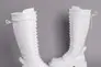Сапоги женские кожаные белые с петелькой на заднике демисезонные Фото 7