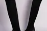 Чоботи-панчохи жіночі замшеві чорні на каблуці Фото 6
