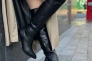 Ботфорты женские кожаные черные демисезонные Фото 13