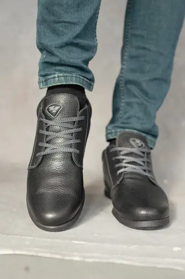 Мужские ботинки кожаные зимние черные Milord ТЮ на меху фото 3 — интернет-магазин Tapok