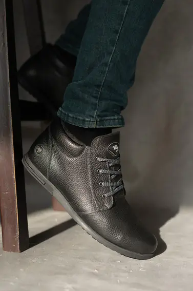 Чоловічі черевики шкіряні зимові чорні Milord ТЮ на хутрі фото 5 — інтернет-магазин Tapok