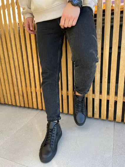 Ботинки мужские кожаные черные зимние фото 9 — интернет-магазин Tapok