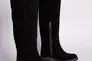 Чоботи жіночі замшеві чорні на низькому ходу зимові Фото 7
