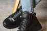 Подростковые ботинки кожаные зимние черные Monster BAS на шнурках Фото 3