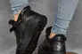 Жіночі кросівки шкіряні зимові чорні Yuves 91175 На хутрі Фото 7