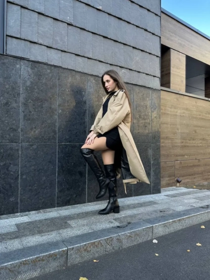 Ботфорты женские кожаные черные зимние фото 20 — интернет-магазин Tapok