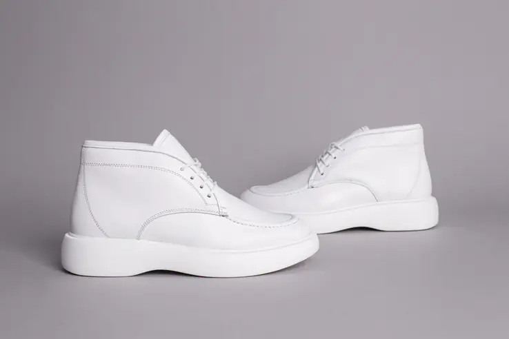 Ботинки женские кожаные белые зимние фото 7 — интернет-магазин Tapok