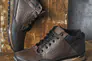 Чоловічі кросівки шкіряні зимові чорні-коричневі Emirro 100 на хутрі Фото 2