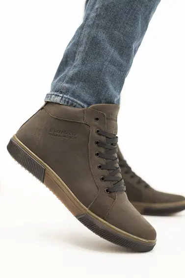 Мужские ботинки кожаные зимние коричневые Emirro x500  на меху фото 2 — интернет-магазин Tapok