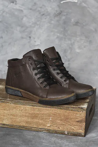 Мужские ботинки кожаные зимние коричневые Emirro x500  на меху фото 6 — интернет-магазин Tapok