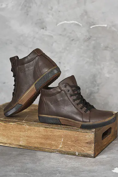 Мужские ботинки кожаные зимние коричневые Emirro x500  на меху фото 10 — интернет-магазин Tapok