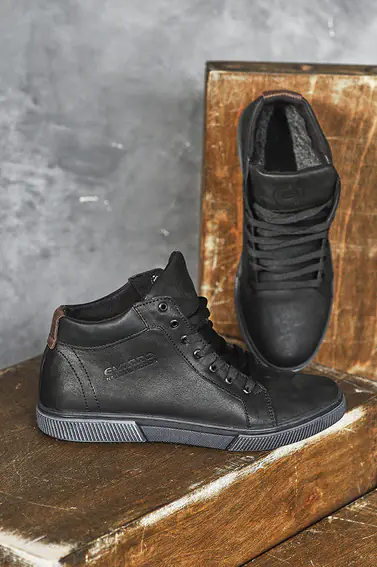 Чоловічі черевики шкіряні зимові чорні Emirro x500 на хутрі фото 11 — інтернет-магазин Tapok
