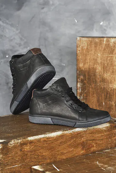 Мужские ботинки кожаные зимние черные Emirro x500  на меху фото 10 — интернет-магазин Tapok