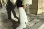 Сапоги женские кожаные белого цвета демисезонные Фото 13