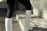 Сапоги женские кожаные белого цвета демисезонные Фото 15