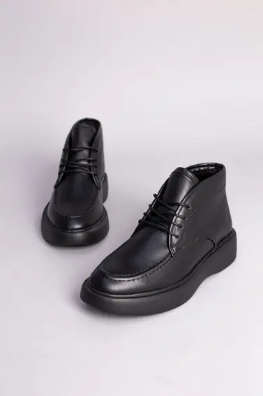 Ботинки женские кожаные черные зимние фото 8 — интернет-магазин Tapok