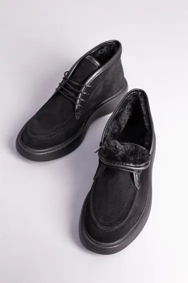 Ботинки женские замшевые черные зимние фото 11 — интернет-магазин Tapok