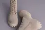 Ботинки женские замшевые бежевые на шнурках и с замком на меху Фото 11