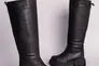 Сапоги-трубы женские кожа флотар черного цвета зимние Фото 8