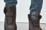 Мужские кроссовки кожаные зимние коричневые Nivas 006 на меху Фото 5