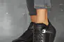 Жіночі кросівки шкіряні зимові чорні Yuves 8011 на хутрі Фото 9