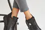 Жіночі кросівки шкіряні зимові чорні Yuves 8011 на хутрі Фото 12